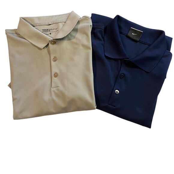 Nike Mens Dri-Fit Polo Shirt Gray Short Sleeve Performance Golf Top‎ Size L - Picture 15 of 16